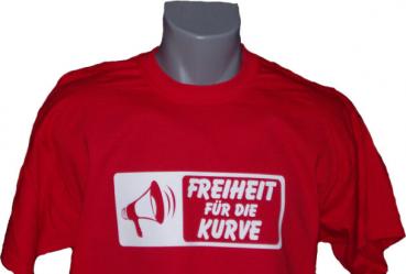 T-Shirt Freiheit für die Kurve rot