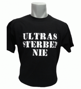 T-Shirt Ultras sterben nie schwarz