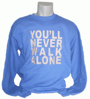 Sweatshirt You'll never walk alone blau