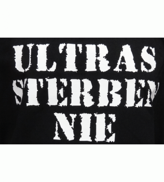 Kapuzensweatshirt Ultras sterben nie schwarz