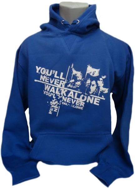 Kapuzensweatshirt You'll never walk alone Faces blau