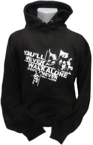Kapuzensweatshirt You'll never walk alone Faces schwarz