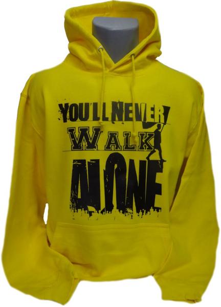 Kapuzensweatshirt You'll never walk alone Flag gelb