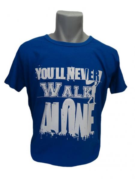 T-Shirt You'll never walk alone Flag blau
