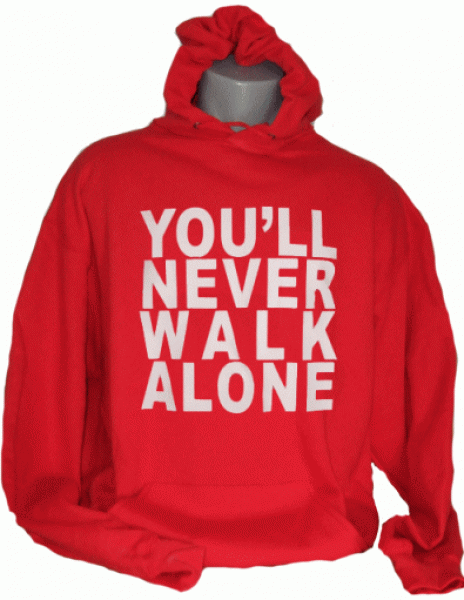 Kapuzensweatshirt You'll never walk alone rot